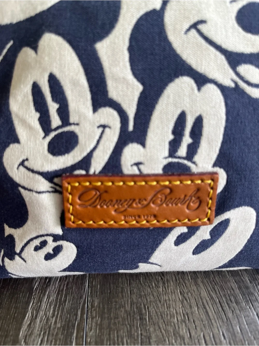 Dooney & Bourke Disney Mickey Navy & White Canvas hobo D23 edition NWT